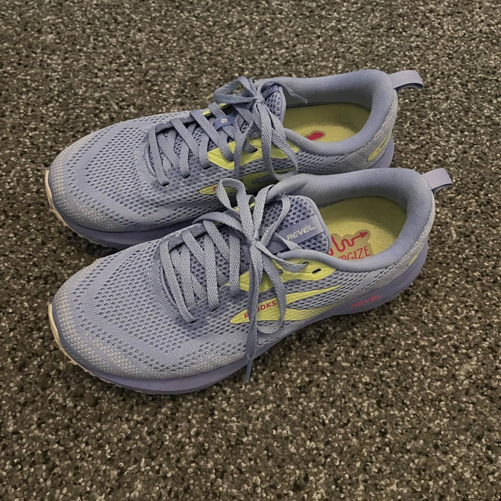 Women's Blue and Yellow Running Shoes